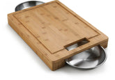 Napoleon Cutting Board with Stainless Steel Bowls